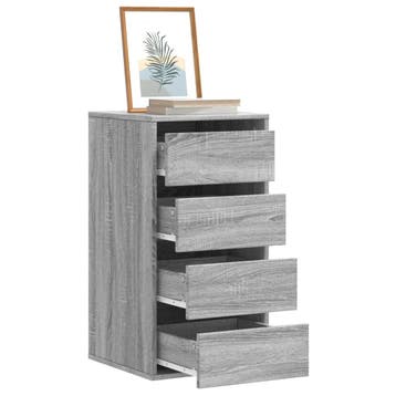 vidaXL Ladekast 40x41x76 cm bewerkt hout grijs sonoma, Verzenden