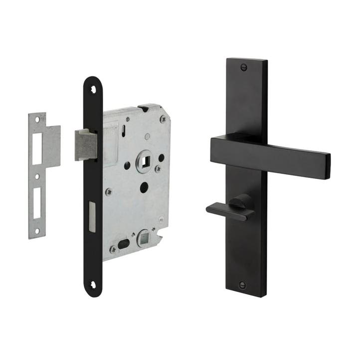 Deurbeslag set geveerd met WC-sluiting en deurklink Lusso..., Doe-het-zelf en Bouw, Hang- en Sluitwerk, Klink of Kruk, Nieuw, Overige materialen
