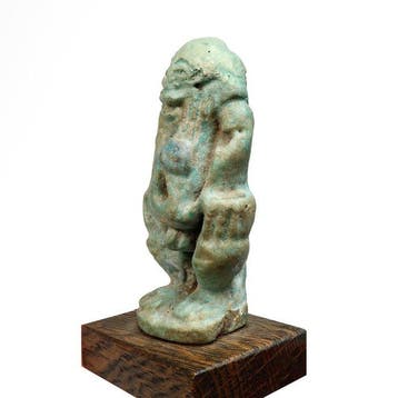 Oude Egypte, Ptolemeïsch Faience Beeld van Pataikos