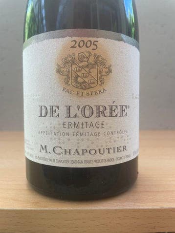 M. Chapoutier Ermitage de lOree Blanc; 2005 & 2006 -