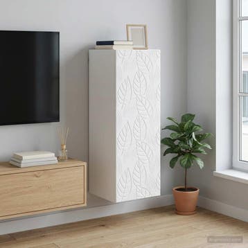 vidaXL Wandkast Wit 33 x 34,5 x 90 cm Bewerkt hout, Huis en Inrichting, Verzenden, Nieuw