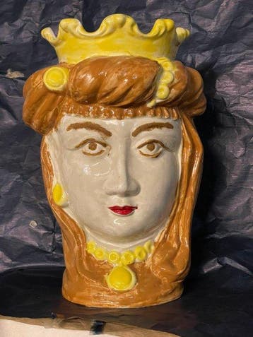 Bloempot - Testa di Moro - Keramiek - Testa di Moro Sicilië, Antiquités & Art