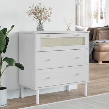 vidaXL Ladekast SENJA rattan-look 80x40x80 cm massief, Huis en Inrichting, Verzenden, Nieuw