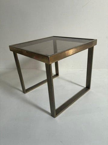 Table dappoint - Fer, Chrome, Verre - Table dappoint en