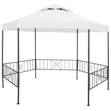 vidaXL Tuinprieel 180 g/m² 323x275x265 cm wit, Tuin en Terras, Verzenden, Nieuw