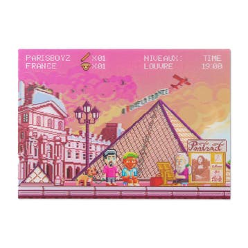 A6 lenticular postcard 3d museum the Louvre, Divers, Ophalen of Verzenden
