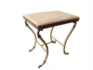 Voetbankje - Elegante poef / kruk voor make-up in klassieke