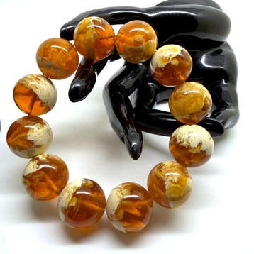 Exclusieve armband met Baltisch barnsteen kralen, 19 mm, 47