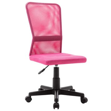 vidaXL Kantoorstoel 44x52x100 cm mesh stof roze, Verzenden