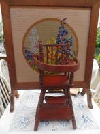 Onbekend - Pop Drie prachtige poppenstoeltjes - 1930-1940 -, Antiek en Kunst