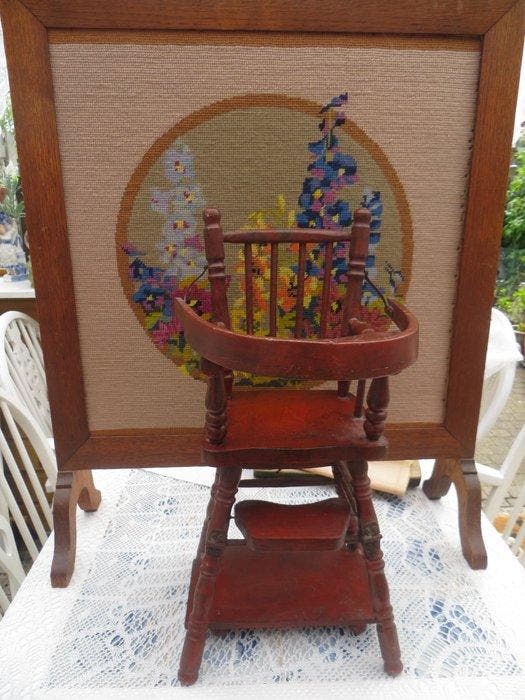 Onbekend - Pop Drie prachtige poppenstoeltjes - 1930-1940 -, Antiek en Kunst, Antiek | Speelgoed