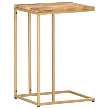Bijzettafel mangohout -51% Retour deal! Weg = weg, Verzenden