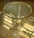 Table ambulante - Acryl, Glas, Messing - Stijl Maison Jansen, Huis en Inrichting, Nieuw