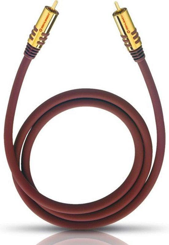 Oehlbach NF - Subwoofer kabel - 5 meter (DJ Gear & kabels), Computers en Software, Pc- en Netwerkkabels, Nieuw, Verzenden