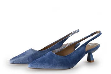 Manfield Slingbacks in maat 38 Blauw, Kleding | Dames, Manfield, Gedragen, Verzenden, Blauw