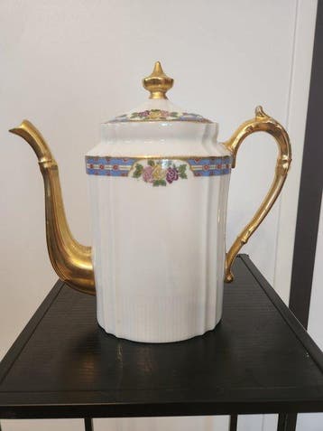 Koffie- en theeservies (8) - Zacht porcelein - Ch. Field, Antiquités & Art