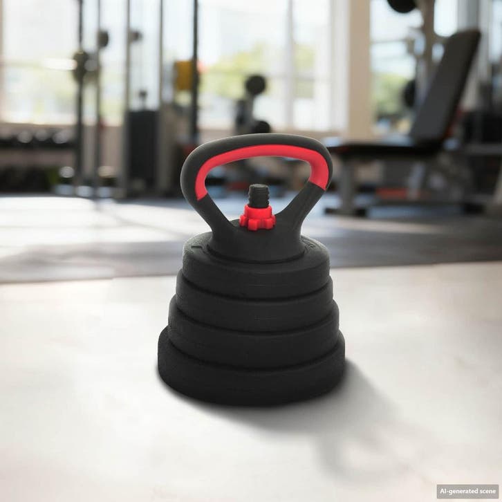 vidaXL 4-in-1 Dumbbell Barbell Kettlebell Set 30 kg Zwart en, Sport en Fitness, Fitnessmaterialen, Nieuw, Verzenden