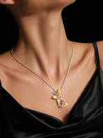 Collier pendentif papillon unique - Améthyste naturelle -