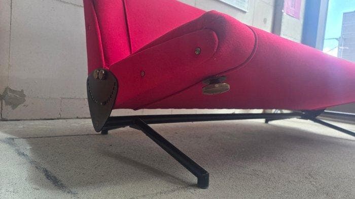 Tecno - Osvaldo Borsani - Bank - D70 - Textiel, Staal,, Antiquités & Art, Art | Objets design