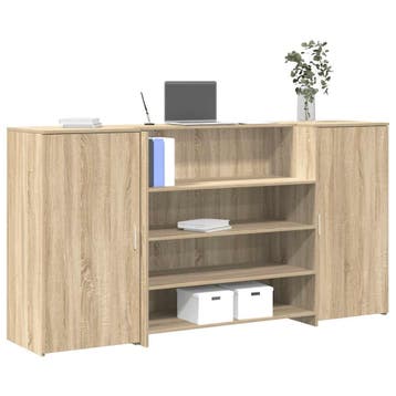 vidaXL Receptiebalie 200x50x103,5 cm bewerkt hout sonoma, Verzenden