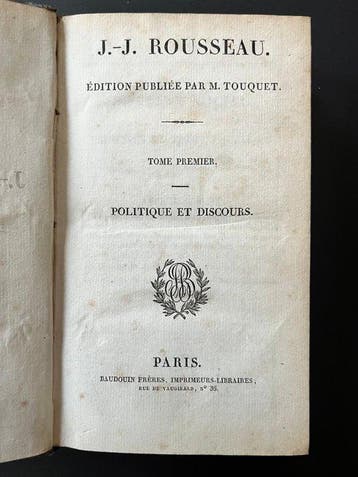 J.-J. Rousseau - Œuvres complètes – Édition Touquet – 8