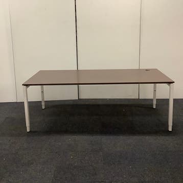 drentea bureau 200x90 cm, in hoogte verstelbaar, Wit - bruin, In hoogte verstelbaar, Gebruikt