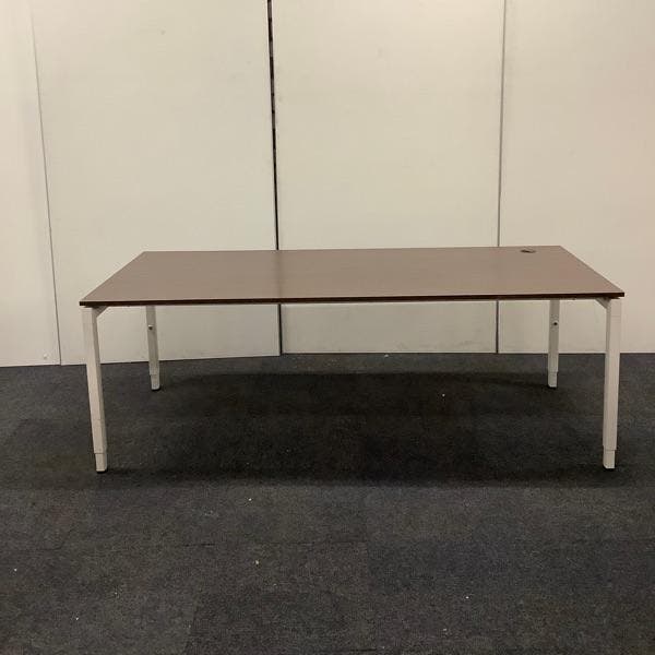 drentea bureau 200x90 cm, in hoogte verstelbaar, Wit - bruin, Maison & Meubles, Bureaux