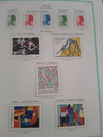 Frankrijk 1985/1995 - Postzegelalbum met Franse, Gestempeld