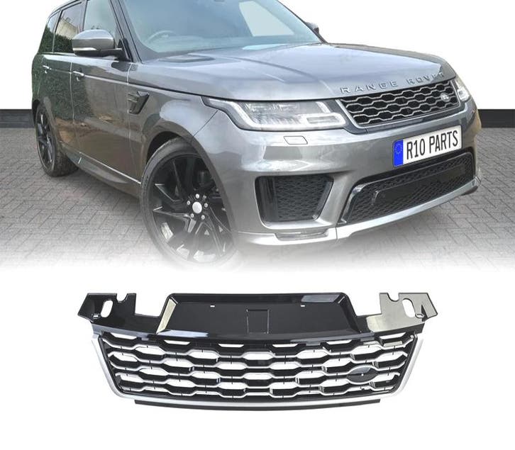 CALANDRE POUR RANGE ROVER SPORT 17-22 NOIR BRILLANT ARGENT, Auto-onderdelen, Carrosserie, Verzenden