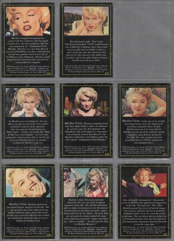 Marilyn Monroe Sammelbilder Sport Times komplette Serie Nr., Nieuw