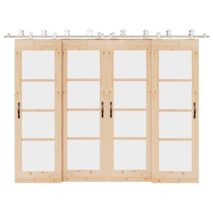 vidaXL Schuifdeur onderdelenset 366 cm roestvrij staal, Doe-het-zelf en Bouw, Hang- en Sluitwerk, Nieuw, Verzenden