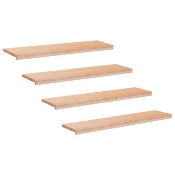 vidaXL Trapmatten 4 st Naturel 110 x 25 x 2 cm Massief, Verzenden, Nieuw