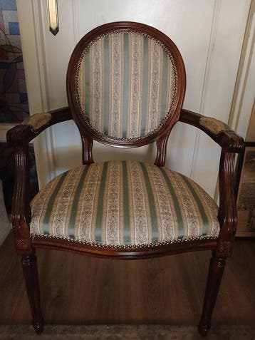 Stoel - Mahonie - Typisch louis XVI stijl, Antiek en Kunst