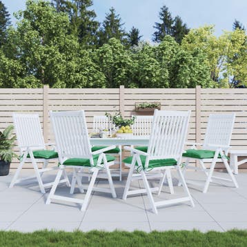 vidaXL Stoelkussens 6 st 40x40x7 cm oxford stof groen, Verzenden, Nieuw