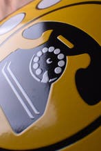 Emaille bord - XL SIP Telefoonbord; traditioneel, historisch