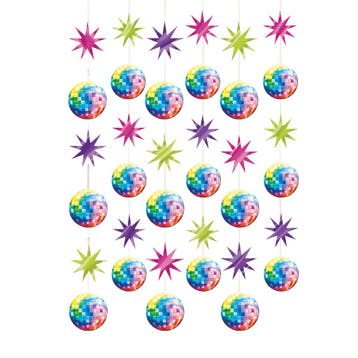 Disco Hangdecoratie 2,10m 6st, Hobby & Loisirs créatifs, Articles de fête, Verzenden