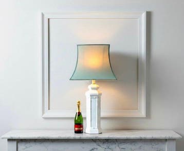 Lampe - Très haute lampe en céramique imitation bambou -