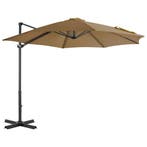 vidaXL Zweefparasol met aluminium paal 300 cm taupe, Verzenden, Nieuw