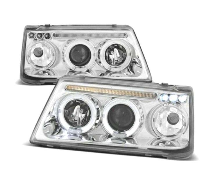 PHARES PEUGEOT 205 90-96 ANGEL EYES FOND CHROMÉ, Auto-onderdelen, Verlichting, Verzenden