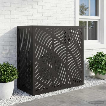 vidaXL Air Conditioner Hoes Zwart 110 x 50 x 105 cm Staal, Verzenden, Nieuw