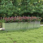 vidaXL Plantenbak verhoogd 400x80x45 cm gegalvaniseerd staal, Verzenden, Nieuw