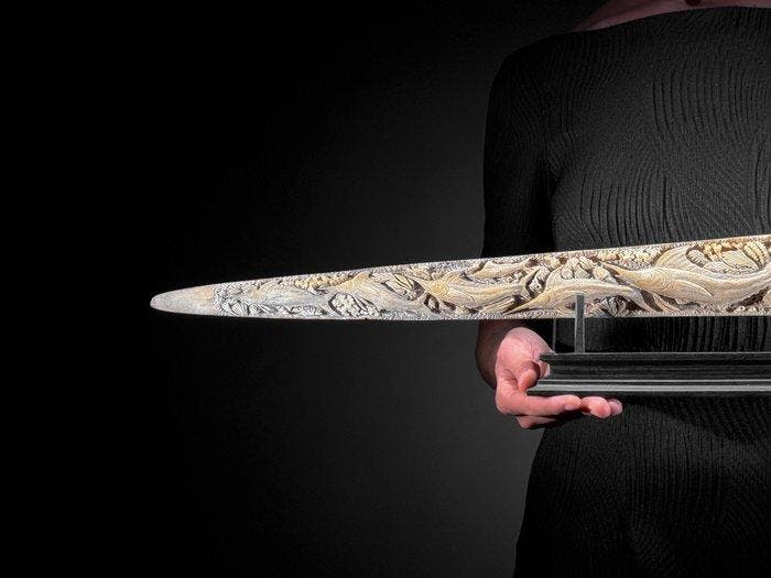GEEN VEILINGRESERVE - Prachtig Groot Handgesneden, Antiek en Kunst, Kunst | Designobjecten