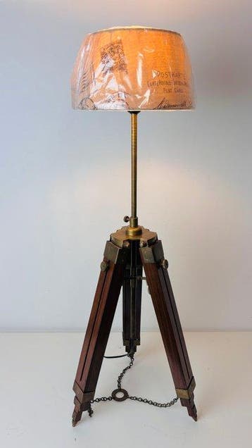 Statief vloerlamp - Grote Engelse industrieel tripot