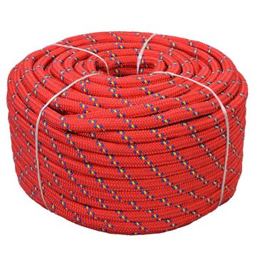 vidaXL Boot touw 18 mm 50 m polypropyleen rood, Verzenden, Nieuw