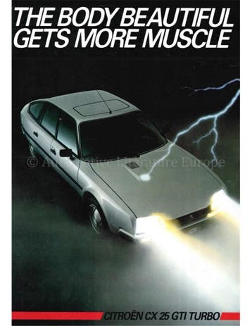 1984 CITROEN CX 25 GTI TURBO BROCHURE ENGELS