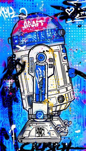 Moabit - 3CP0 VS R2D2 X Cleaning Robots /Diptych/ XL