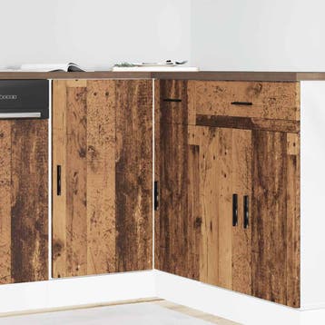 vidaXL Onderkast Lyon bewerkt hout oud houtkleurig, Verzenden, Nieuw