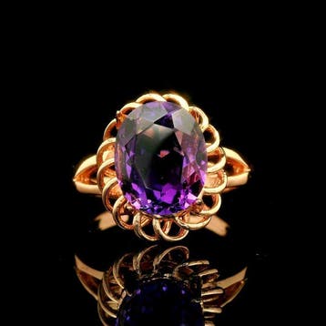 Zonder minimumprijs - Ring Sterling zilver (S925) – amethist, Nieuw