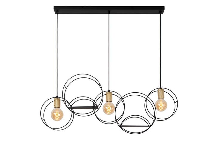 Hanglamp Lucide CIRCLE -  - 3xE27 - Zwart, Maison & Meubles, Lampes | Suspensions, Envoi