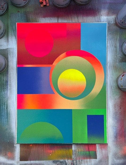 Frank Arias (1994) - ABST.No.19-New Summer, Antiek en Kunst, Kunst | Schilderijen | Modern